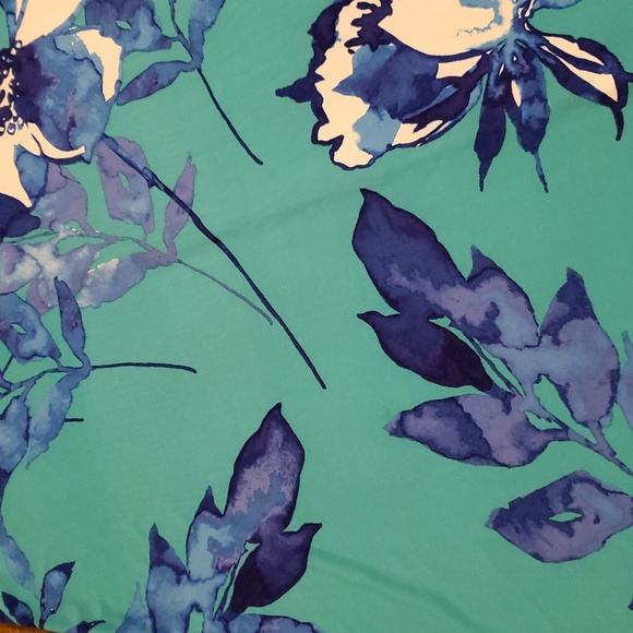 Lauren Ralph Lauren Blue Floral Draper Aline Spring Summer Sleeveless Dress Sz 6 - Picture 3 of 7